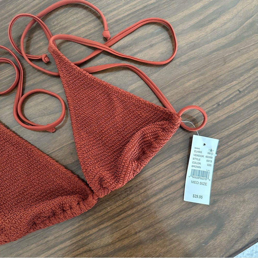 Pacsun - Ladybug Brown Scrunch Bikini Top - Picture 4 of 4